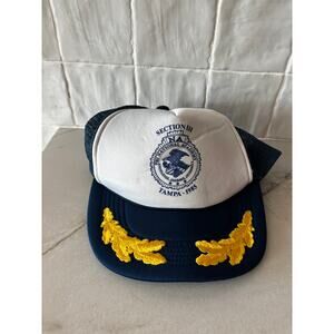 Vintage 1985 FBI National Academy Trucker Hat Tampa Section III Law Enforcement